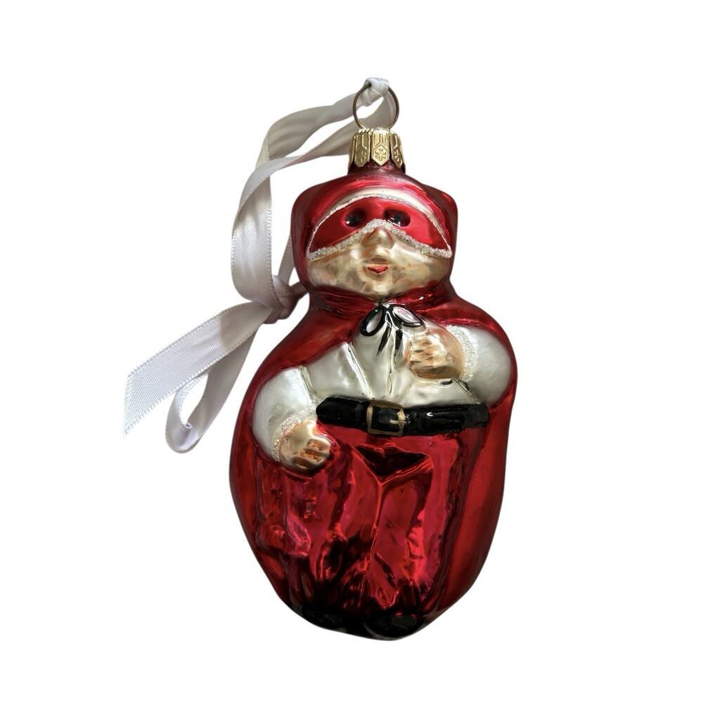 Radko TRICK OR TREAT Mercury Glass Ornament Red Devil Halloween Vintage